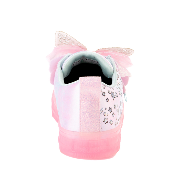alternate view Skechers Twinkle Toes Shuffle Brights Butterfly Magic Sneaker - Little Kid - Light PinkALT4