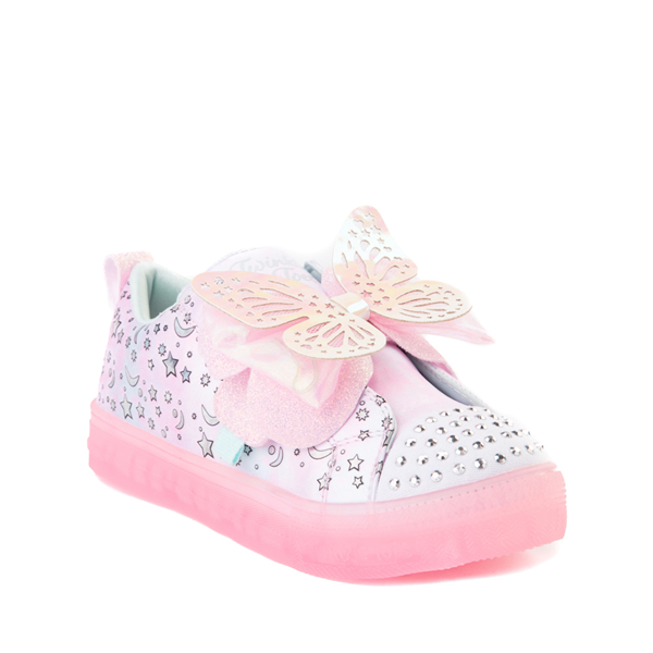 alternate view Skechers Twinkle Toes Shuffle Brights Butterfly Magic Sneaker - Little Kid - Light PinkALT5