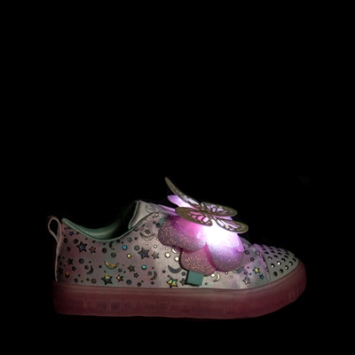 Alternate view of Skechers Twinkle Toes Shuffle Brights Butterfly Magic Sneaker - Little Kid - Light Pink