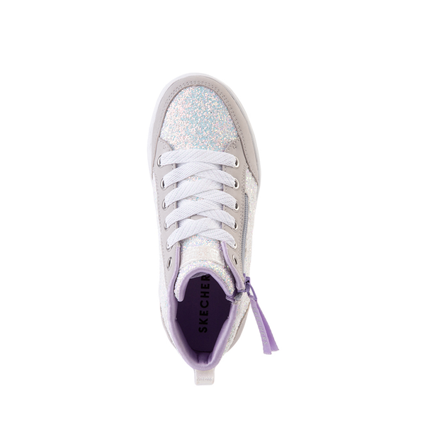 alternate view Skechers Shoutouts Glitter Steps Sneaker - Little Kid - GrayALT2