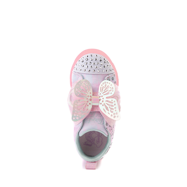 alternate view Skechers Twinkle Toes Shuffle Brights Butterfly Magic Sneaker - Toddler - Light PinkALT2