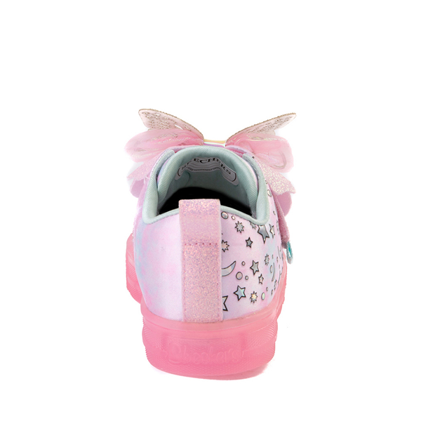 alternate view Skechers Twinkle Toes Shuffle Brights Butterfly Magic Sneaker - Toddler - Light PinkALT4