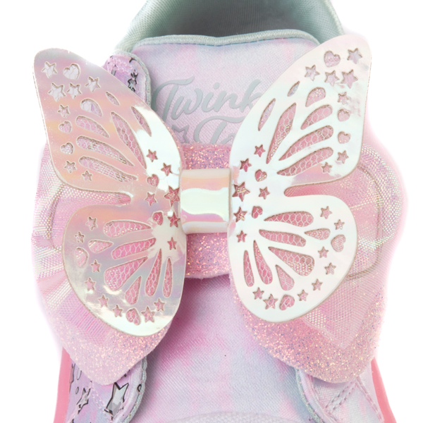 alternate view Skechers Twinkle Toes Shuffle Brights Butterfly Magic Sneaker - Toddler - Light PinkALT4B