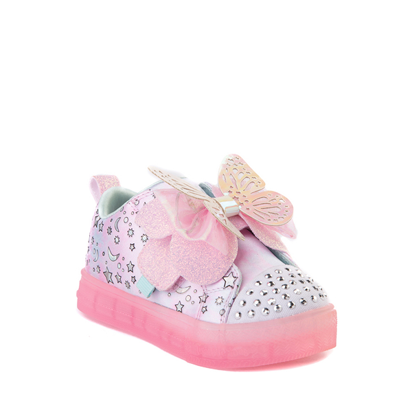 alternate view Skechers Twinkle Toes Shuffle Brights Butterfly Magic Sneaker - Toddler - Light PinkALT5