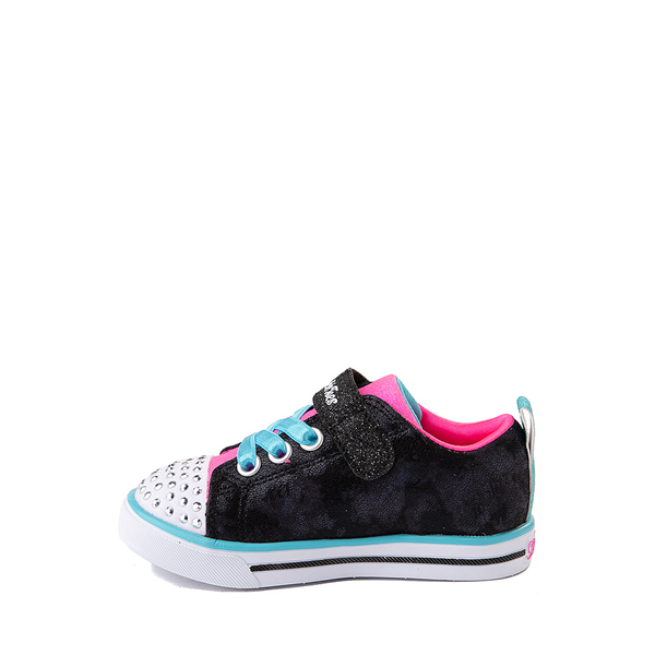 alternate view Skechers Twinkle Toes Sparkle Lite Happy Talk Sneaker - Toddler - Black / PinkALT1B