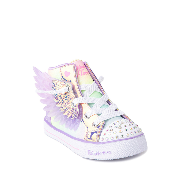 alternate view Skechers Twinkle Toes Twi-Lites Unicorn Wings Sneaker - Toddler - Purple / MetallicALT5