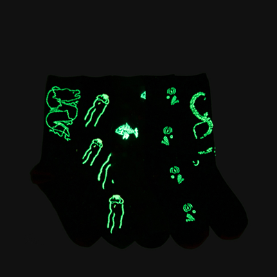 Alternate view of Mens Deep Sea Glow Crew Socks 5 Pack - Multicolor