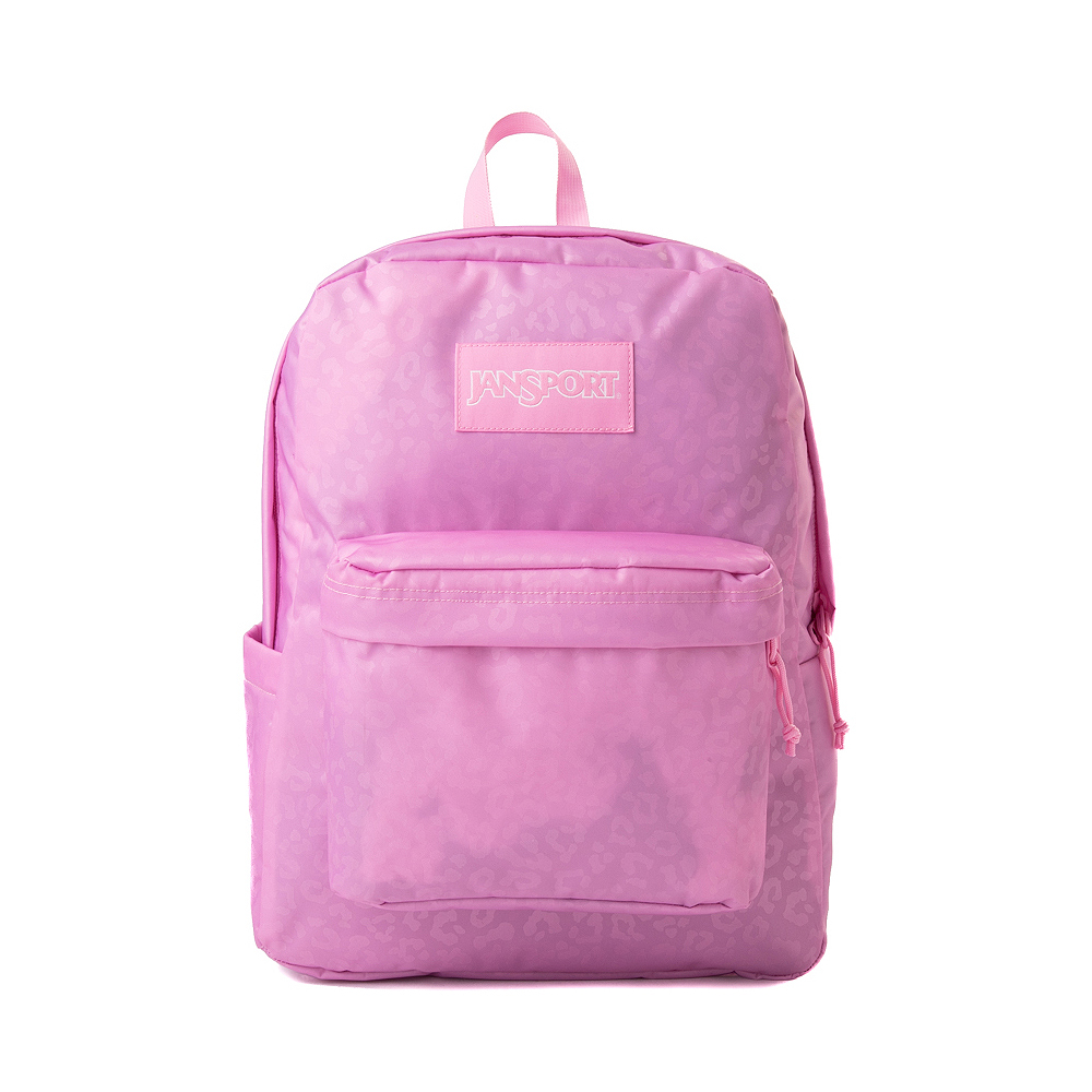 JanSport Half Pint Mini Backpack - Pink / Leopard Emboss