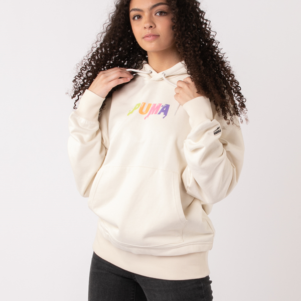 Main view of PUMA Downtown Graphic Hoodie - Ivory Glow