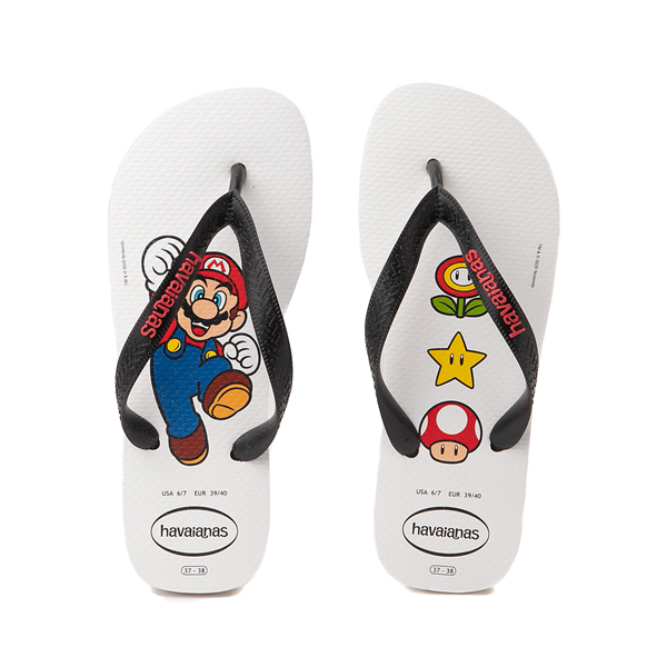 Main view of Havaianas Super Mario Sandal - White