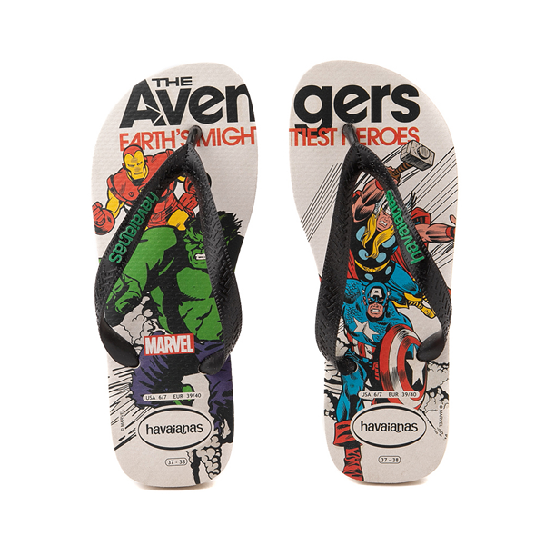 Main view of Mens Havaianas Marvel Classics Avengers Top Sandal - Beige
