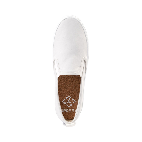 alternate view Womens Sperry Top-Sider Crest Twin Gore SeaCycled™ Slip On Casual Shoe - WhiteALT2