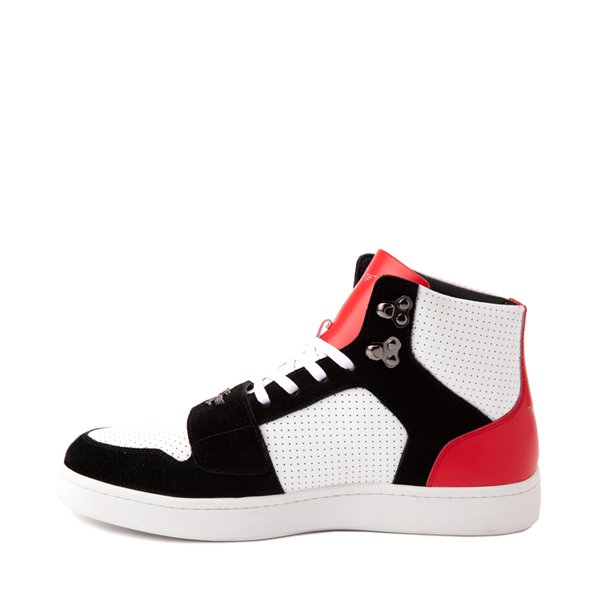 alternate view Mens Creative Recreation Cesario Lux Hi Sneaker - White / Black / RedALT1