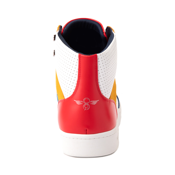 alternate view Mens Creative Recreation Cesario Lux Hi Sneaker - White / MulticolorALT4