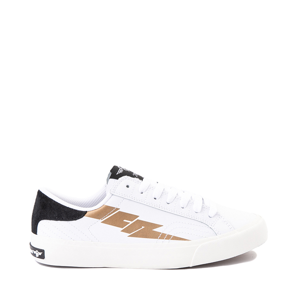 Main view of Womens Creative Recreation Zeus Lo Leather Sneaker - White / Gold