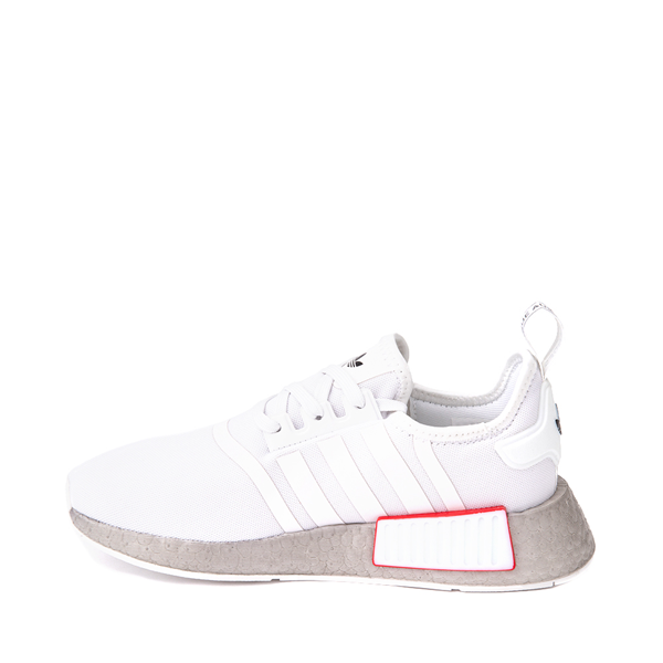 alternate view adidas NMD R1 Refined Athletic Shoe - Big Kid - Cloud White / Gray OneALT1