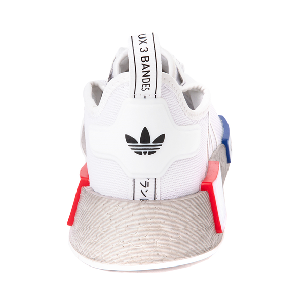 alternate view adidas NMD R1 Refined Athletic Shoe - Big Kid - Cloud White / Gray OneALT4