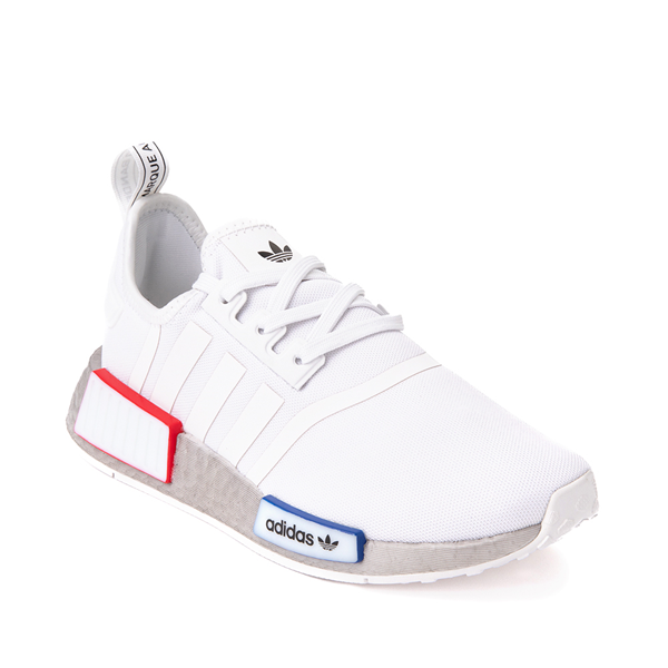 alternate view adidas NMD R1 Refined Athletic Shoe - Big Kid - Cloud White / Gray OneALT5