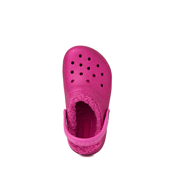 alternate view Crocs Classic Fuzz-Lined Clog - Baby / Toddler - FuchsiaALT2