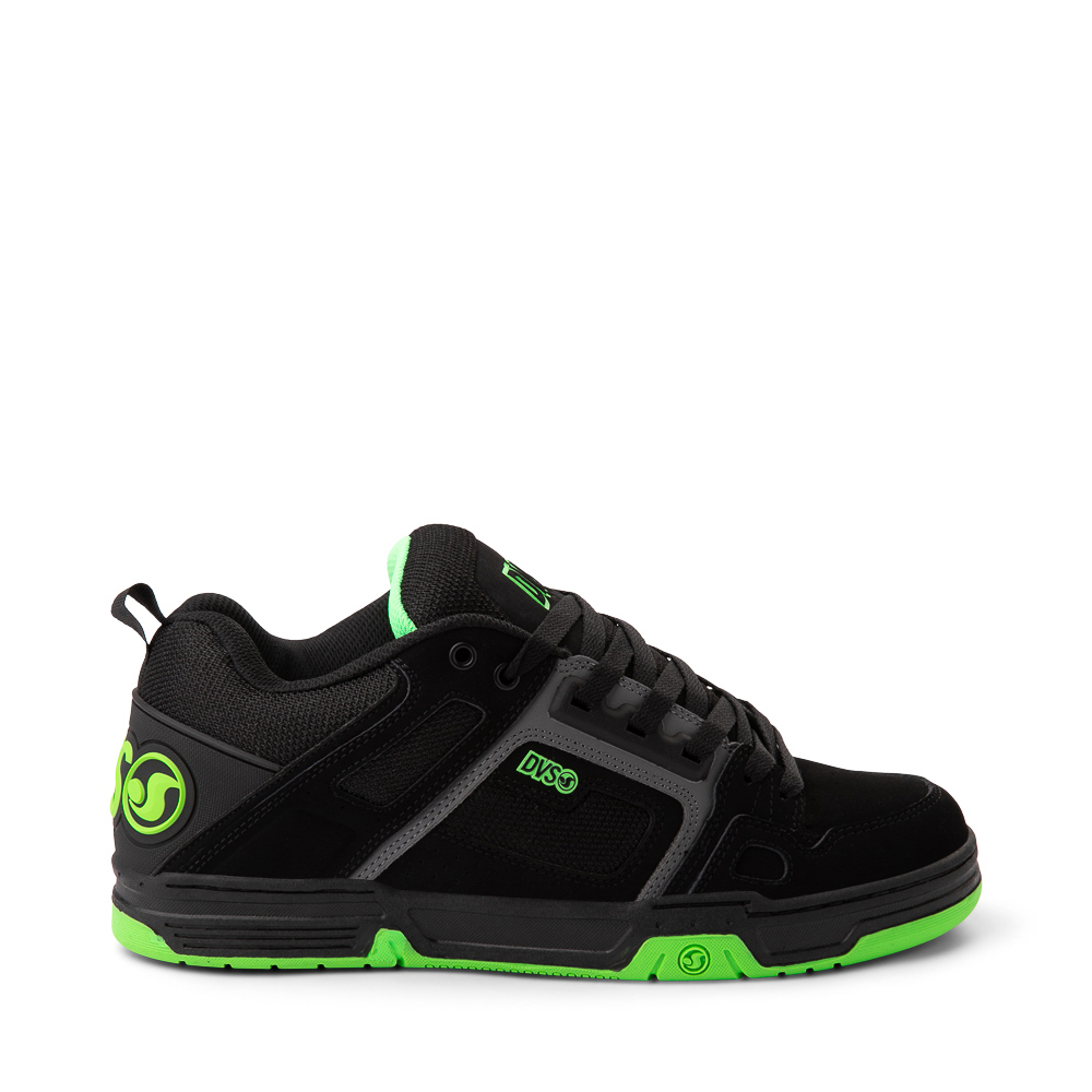 Mens DVS Comanche Skate Shoe - Black / Charcoal / Lime