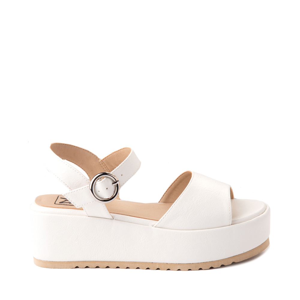 Womens Dirty Laundry Jump Out Platform Sandal - White