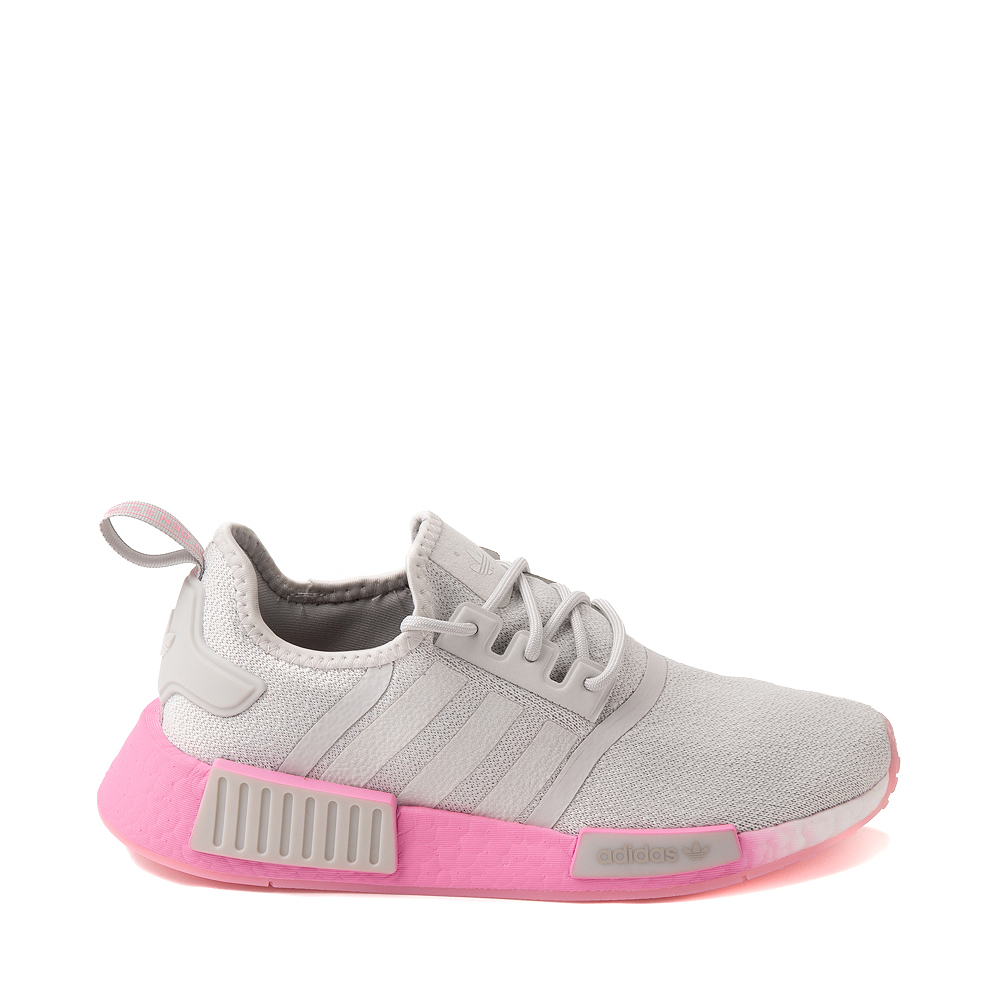 Womens adidas NMD R1 Athletic Shoe - Gray / Bliss Pink | Journeys