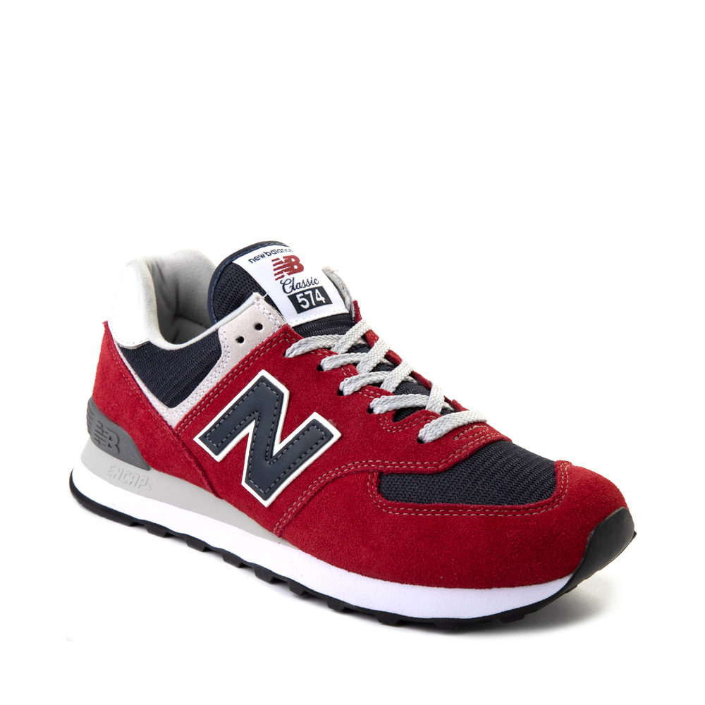 Mens New Balance 574 Athletic Shoe - Red / Navy | Journeys