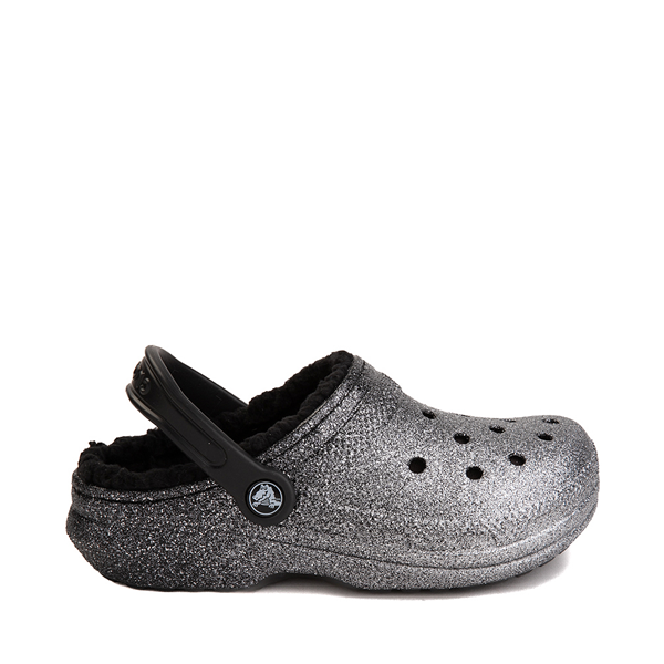 Main view of Crocs Classic Glitter Lined Clog - Black / Multicolor