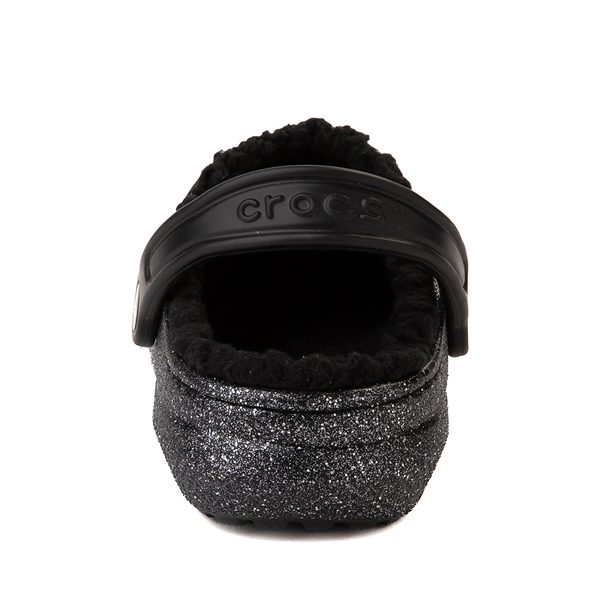 alternate view Crocs Classic Glitter Lined Clog - Black / MulticolorALT4