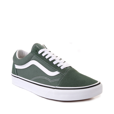 Green old shop school vans