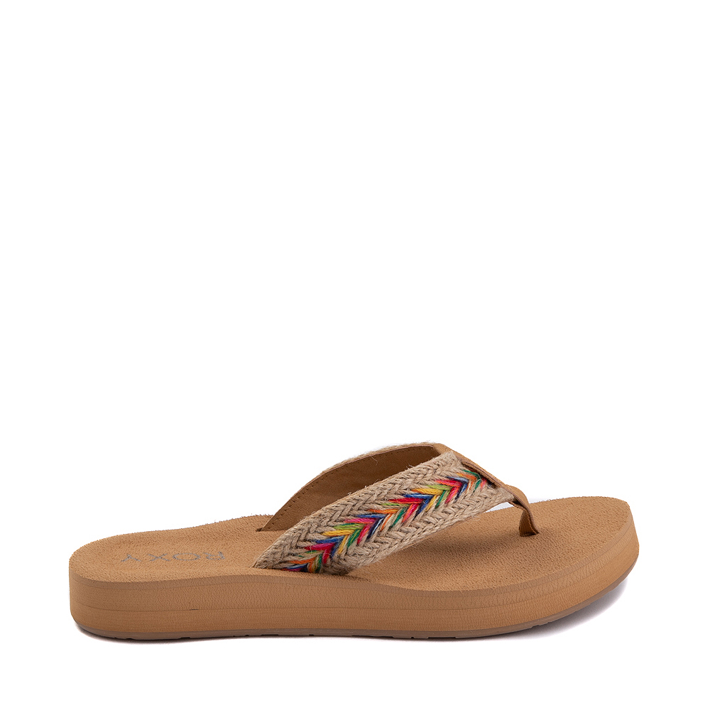 roxy tan flip flops