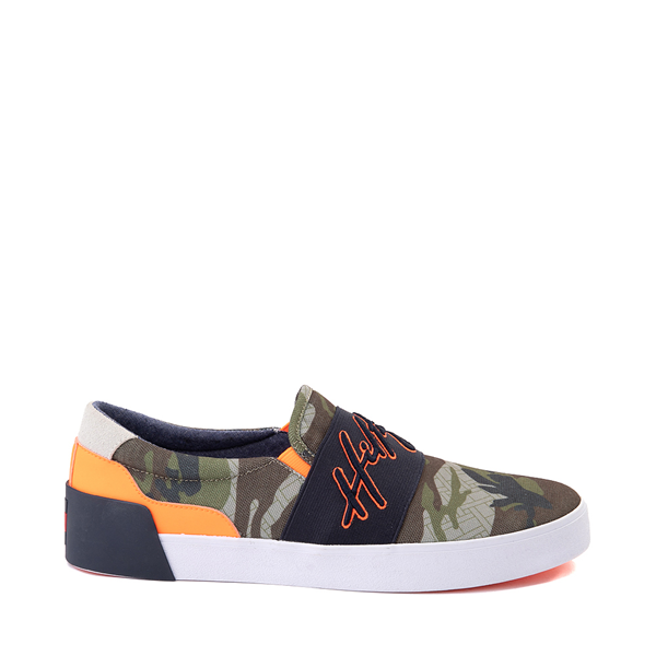 Mens Tommy Hilfiger Realist Slip On Casual Shoe - Camo / Navy / Yellow