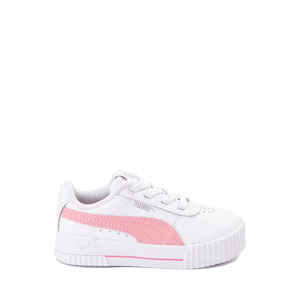 PUMA Carina Athletic Shoe - Baby / Toddler - White / Peony Pink