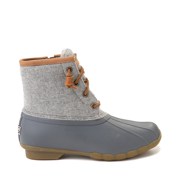 Main view of Womens Sperry Top-Sider Wool Embossed Saltwater Duck Boot - Gray