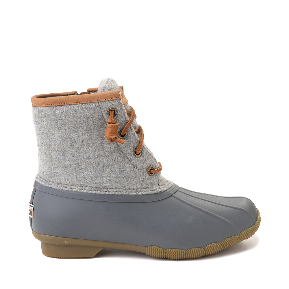 Womens Sperry Top-Sider Wool Embossed Saltwater Duck Boot - Gray | Journeys