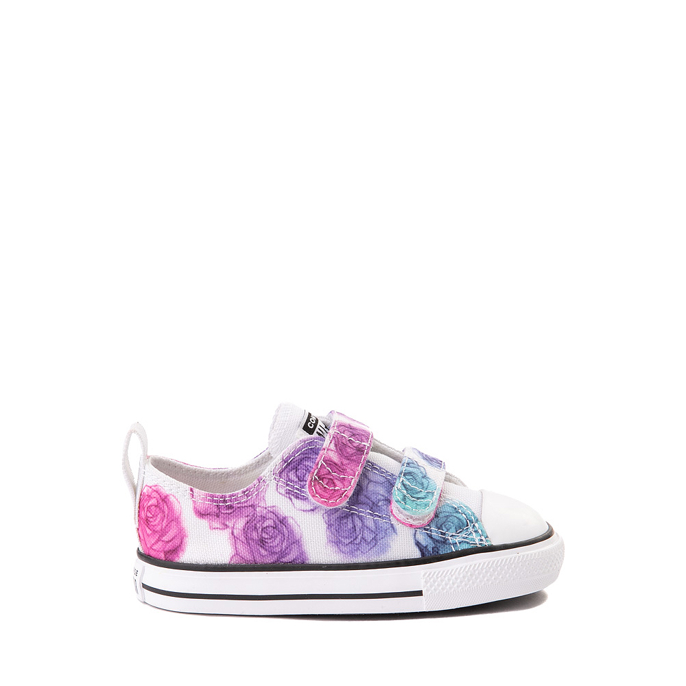Converse Chuck Taylor All Star 2V Watercolor Roses Lo Sneaker - Baby / Toddler - White / Prime Pink