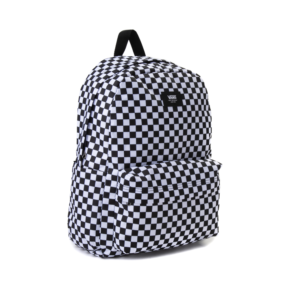 Vans checkered backpack outlet black and white