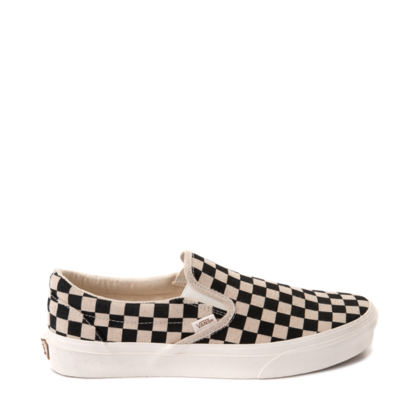 Main view of Vans Slip-On Eco Theory Checkerboard Skate Shoe - Natural