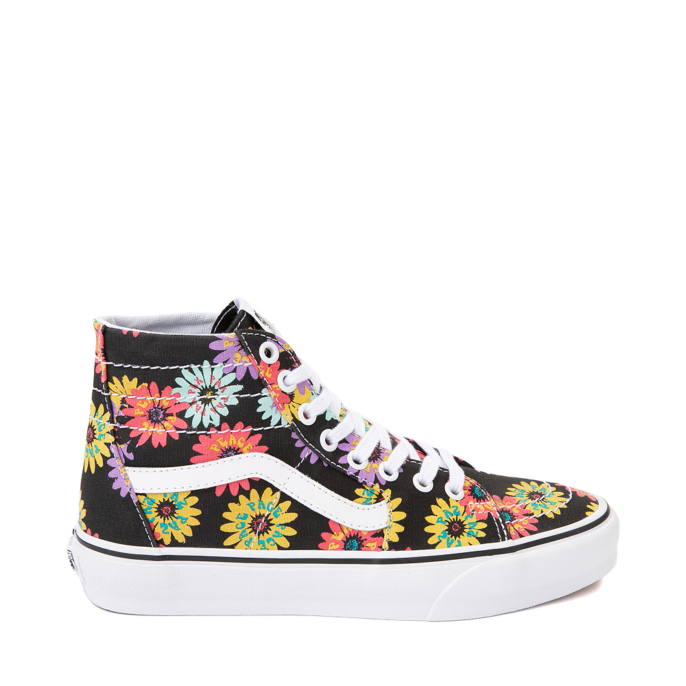 Vans Sk8 Hi Tapered Skate Shoe - Black / Peace Floral