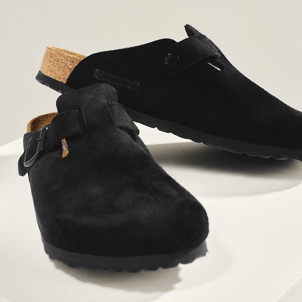 Mens Birkenstock Boston Soft Footbed Clog - Black
