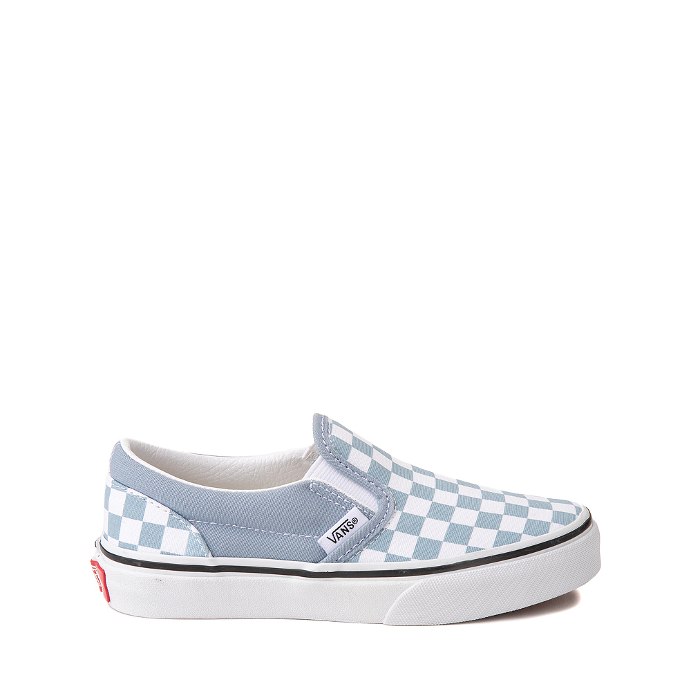 Vans Slip-On Checkerboard Skate Shoe - Little Kid - Ashley Blue