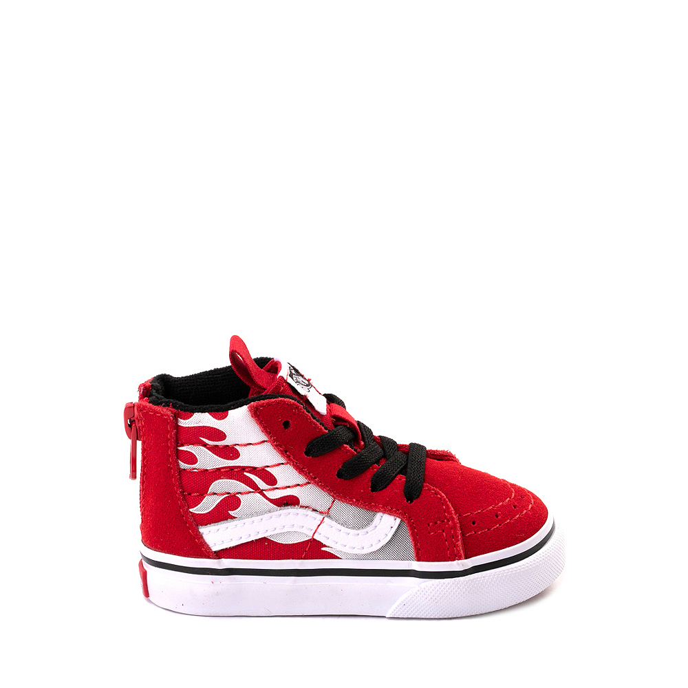 Vans Sk8 Hi Zip Skate Shoe Baby Toddler Racing Red