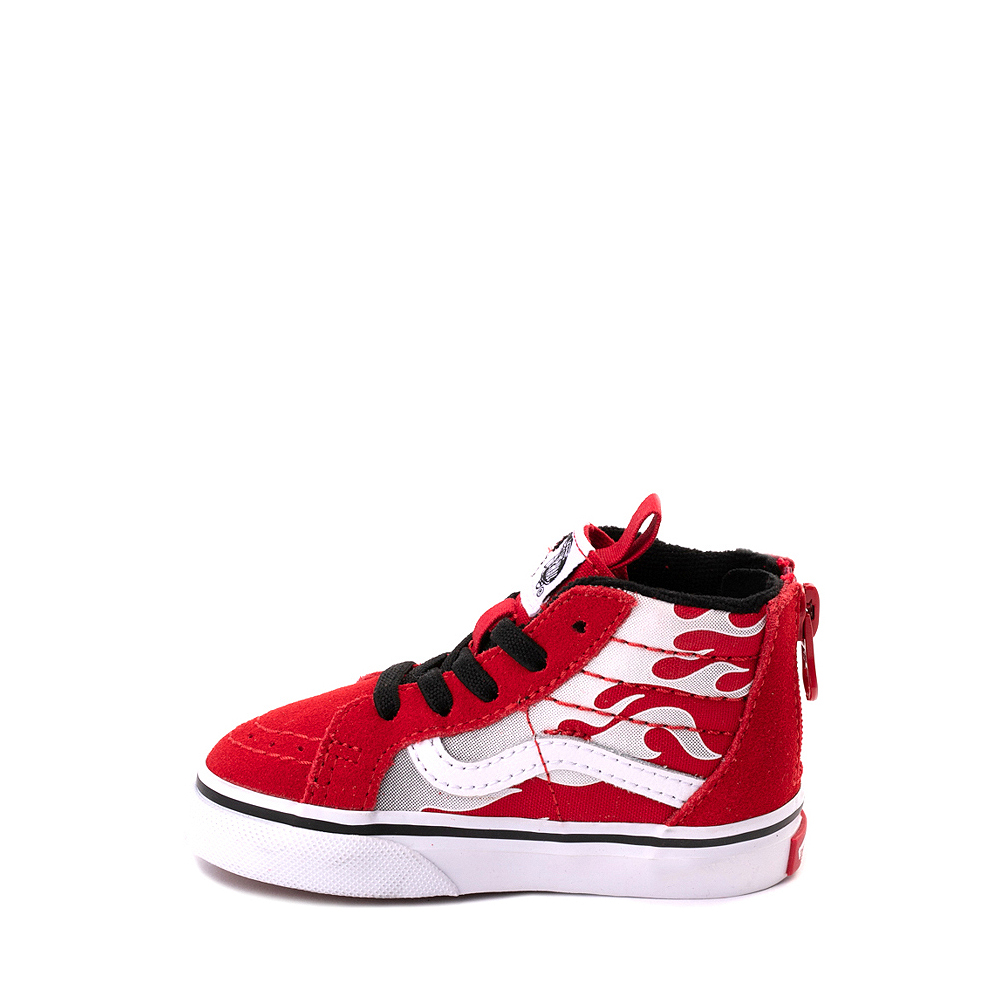 Vans Sk8 Hi Zip Skate Shoe Baby Toddler Racing Red