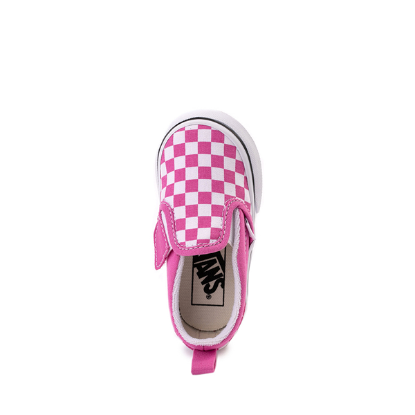 alternate view Vans Slip-On V Checkerboard Skate Shoe - Baby / Toddler - Fiji FlowerALT2