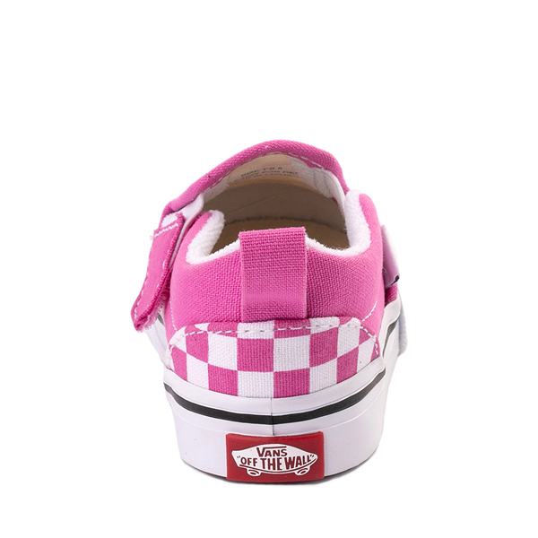 alternate view Vans Slip-On V Checkerboard Skate Shoe - Baby / Toddler - Fiji FlowerALT4
