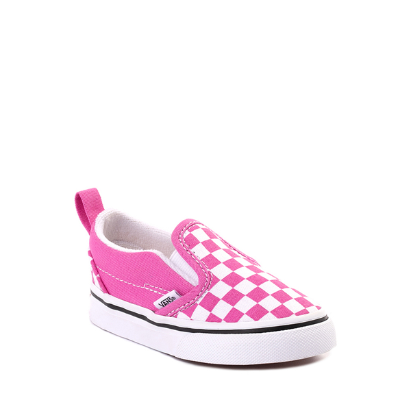 alternate view Vans Slip-On V Checkerboard Skate Shoe - Baby / Toddler - Fiji FlowerALT5