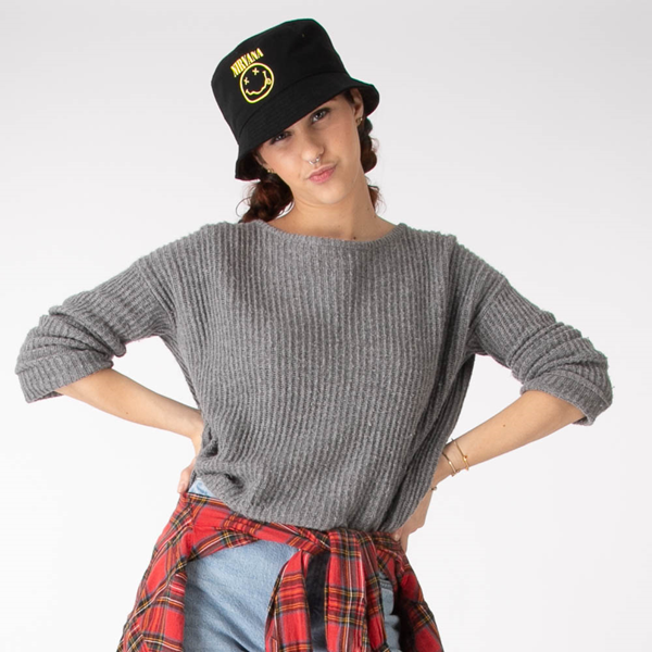 alternate view Nirvana Bucket Hat - BlackALT2