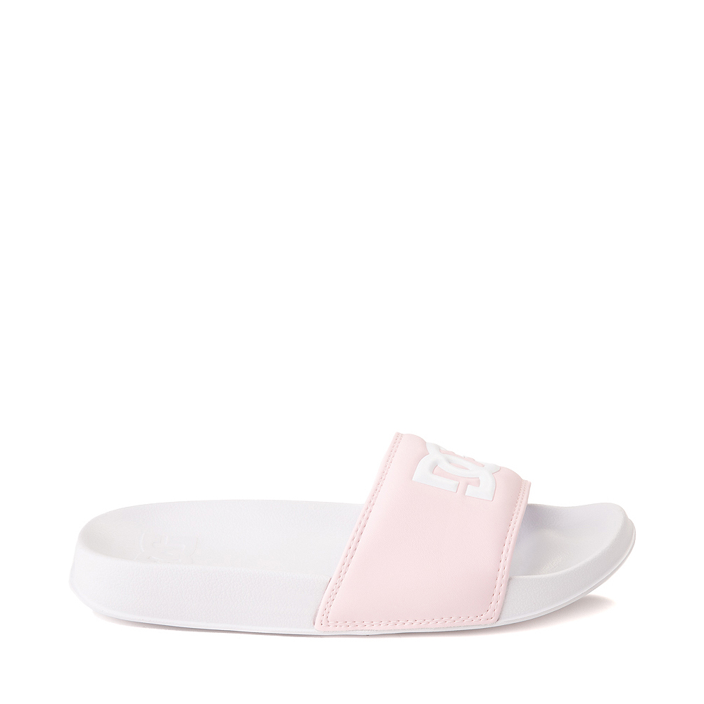 Womens DC Slider Slide Sandal - White / Pink