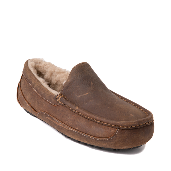alternate view Mens UGG® Ascot Matte Leather Slip On Casual Shoe - TanALT5