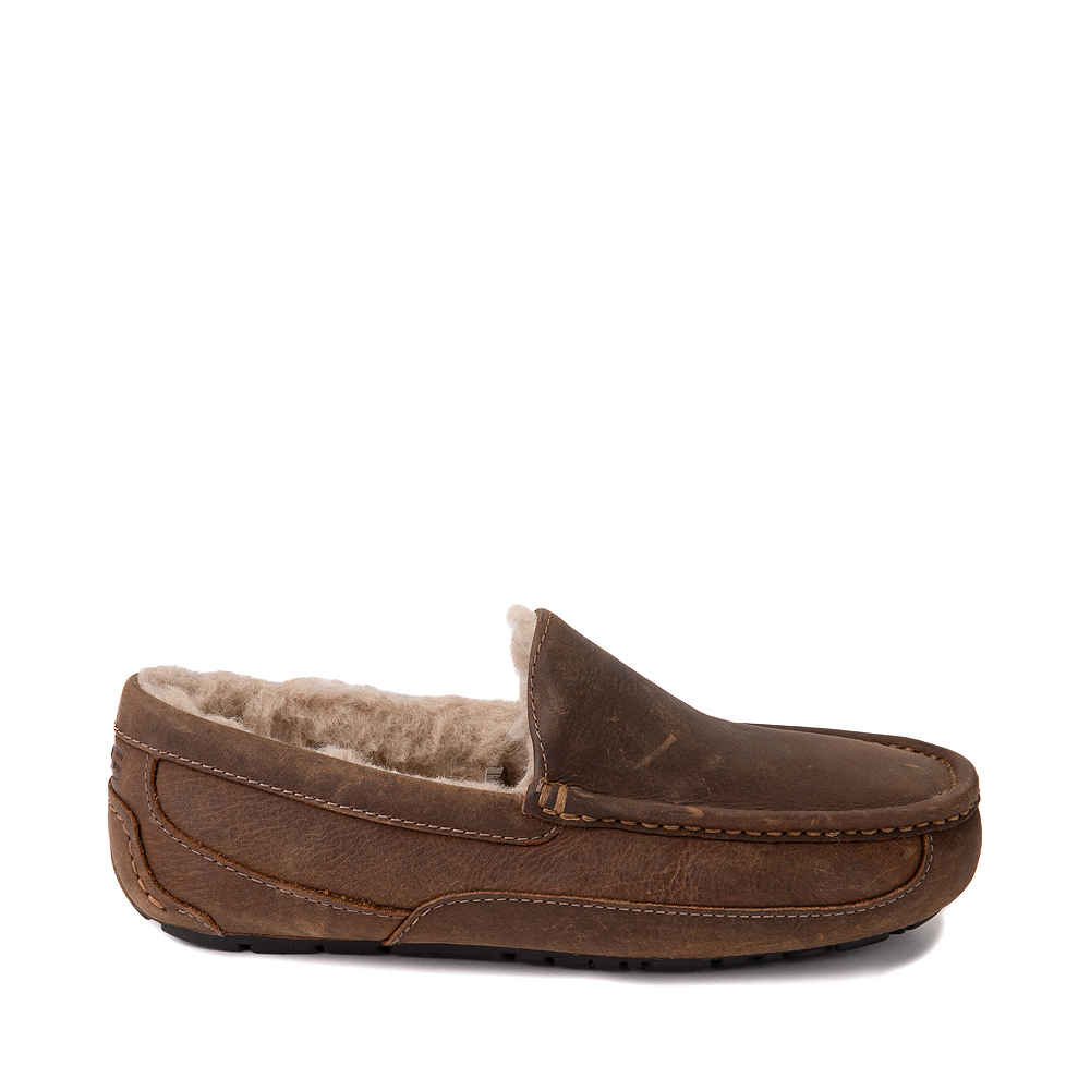 Mens UGG&reg; Ascot Matte Leather Slip On Casual Shoe - Tan
